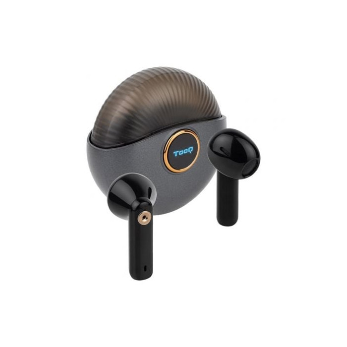 Auriculares Bluetooth TooQ Snail TQBWH-0060G con estuche de carga/ Autonomía 4h/ Grises y Negros | Bluetooth
