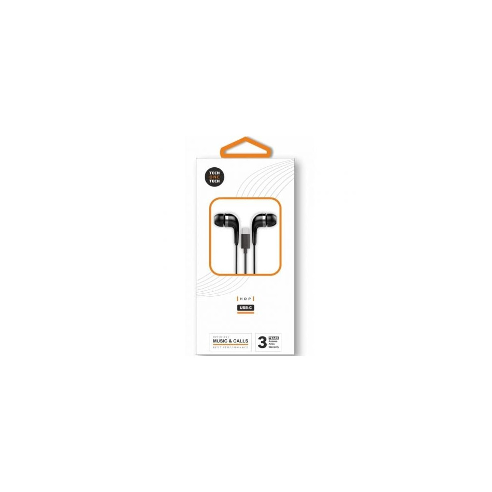 Auriculares Intrauditivos Tech One Tech earTECH TEC1305/ con Micrófono/ USB Tipo-C/ Negros | Auriculares