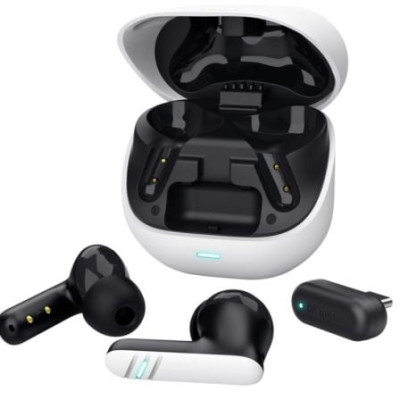 Auriculares Bluetooth Trust GXT 409 Oxxie 25478 con estuche de carga/ Autonomía 7h/ Blanco y Negro | Bluetooth