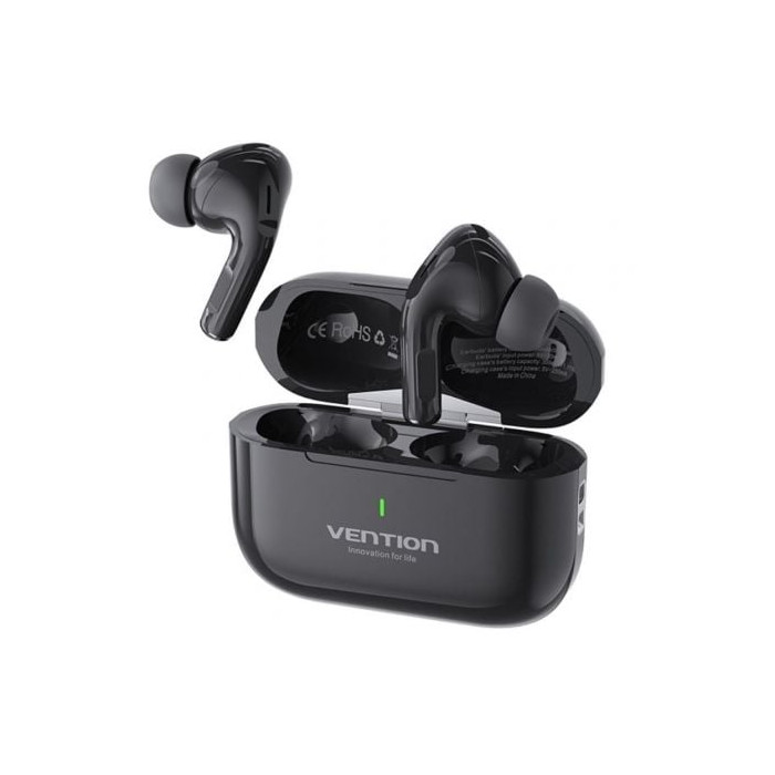 Auriculares Bluetooth Vention Echo Lite E11 con estuche de carga/ Autonomía 6h/ Negros | Bluetooth