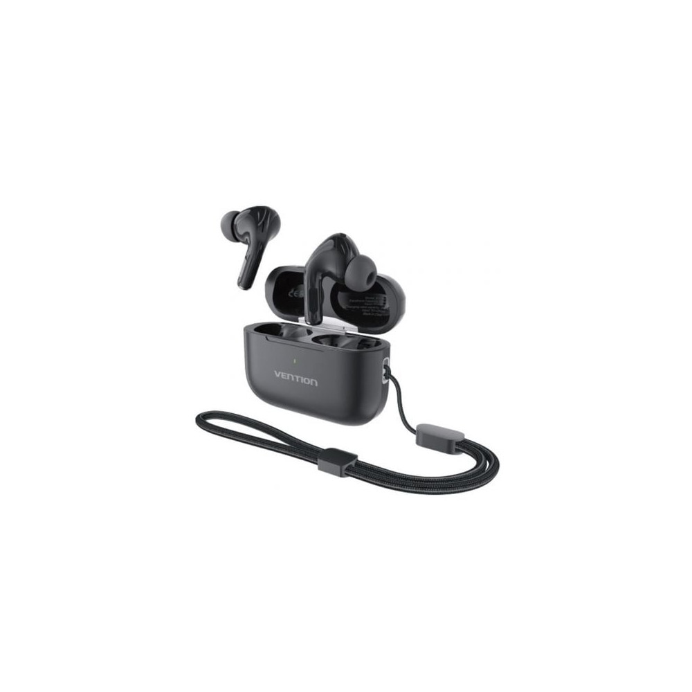 Auriculares Bluetooth Vention Echo Lite E11 Plus con estuche de carga/ Autonomía 6h/ Negros | Bluetooth