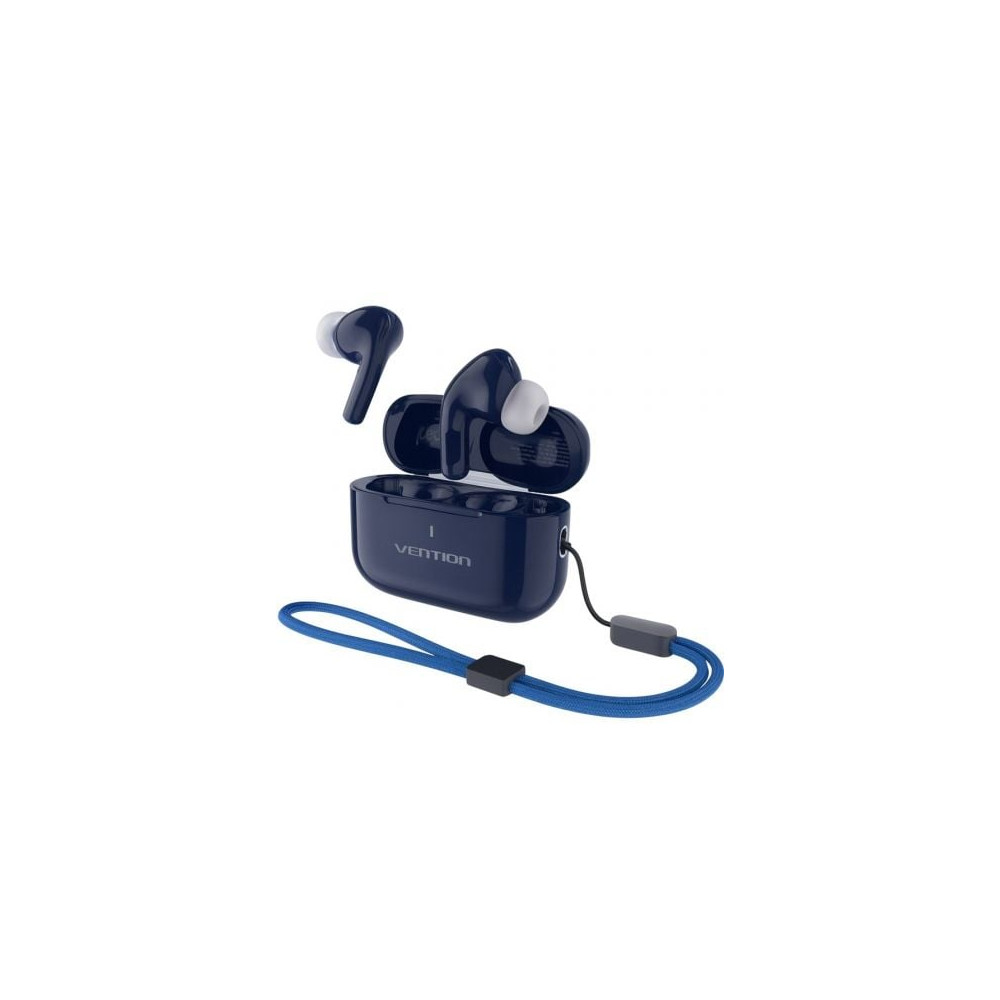 Auriculares Bluetooth Vention Echo Lite E11 Plus con estuche de carga/ Autonomía 6h/ Azules | Bluetooth
