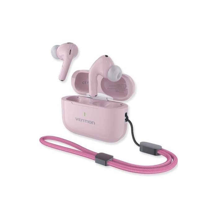 Auriculares Bluetooth Vention Echo Lite E11 Plus con estuche de carga/ Autonomía 6h/ Rosas | Bluetooth