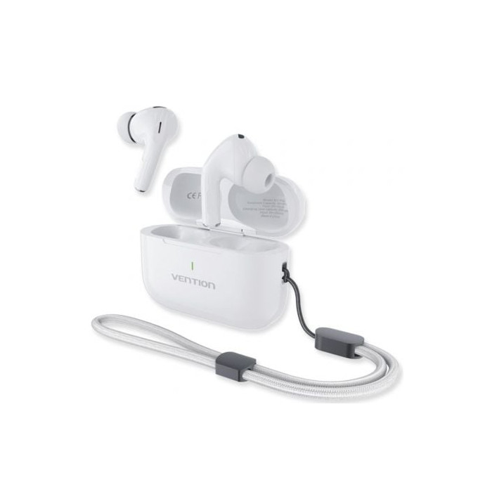 Auriculares Bluetooth Vention Echo Lite E11 Plus con estuche de carga/ Autonomía 6h/ Blancos | Bluetooth