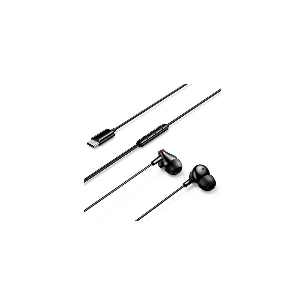 Auriculares Intrauditivos Vention Echo Lite USB-C In-Ear/ con Micrófono/ USB Tipo-C/ Negros | Auriculares
