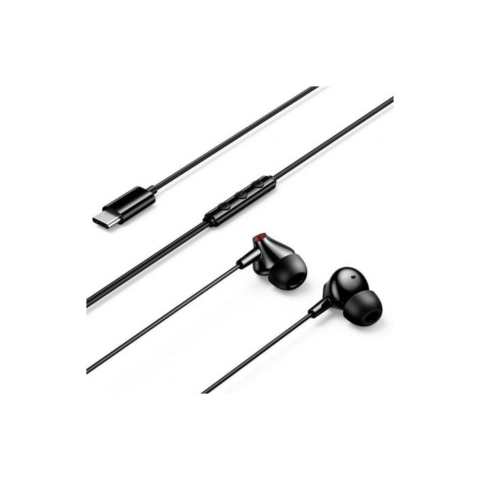 Auriculares Intrauditivos Vention Echo Lite USB-C In-Ear/ con Micrófono/ USB Tipo-C/ Negros | Auriculares