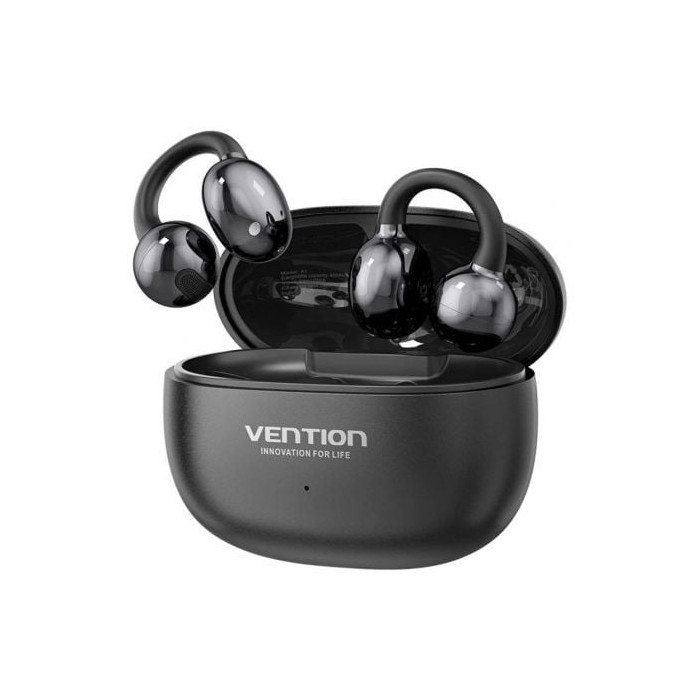 Auriculares Bluetooth Vention Echo Clip A11 Pro con estuche de carga/ Autonomía 6h/ Negro | Bluetooth