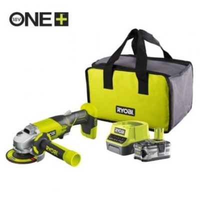 Amoladora Sin Cable Ryobi ONE+ R18AG-140S/ 1 Batería 18V 4.0 Ah/ Cargador 2.0 A/ Bolsa de Transporte | Bricolaje