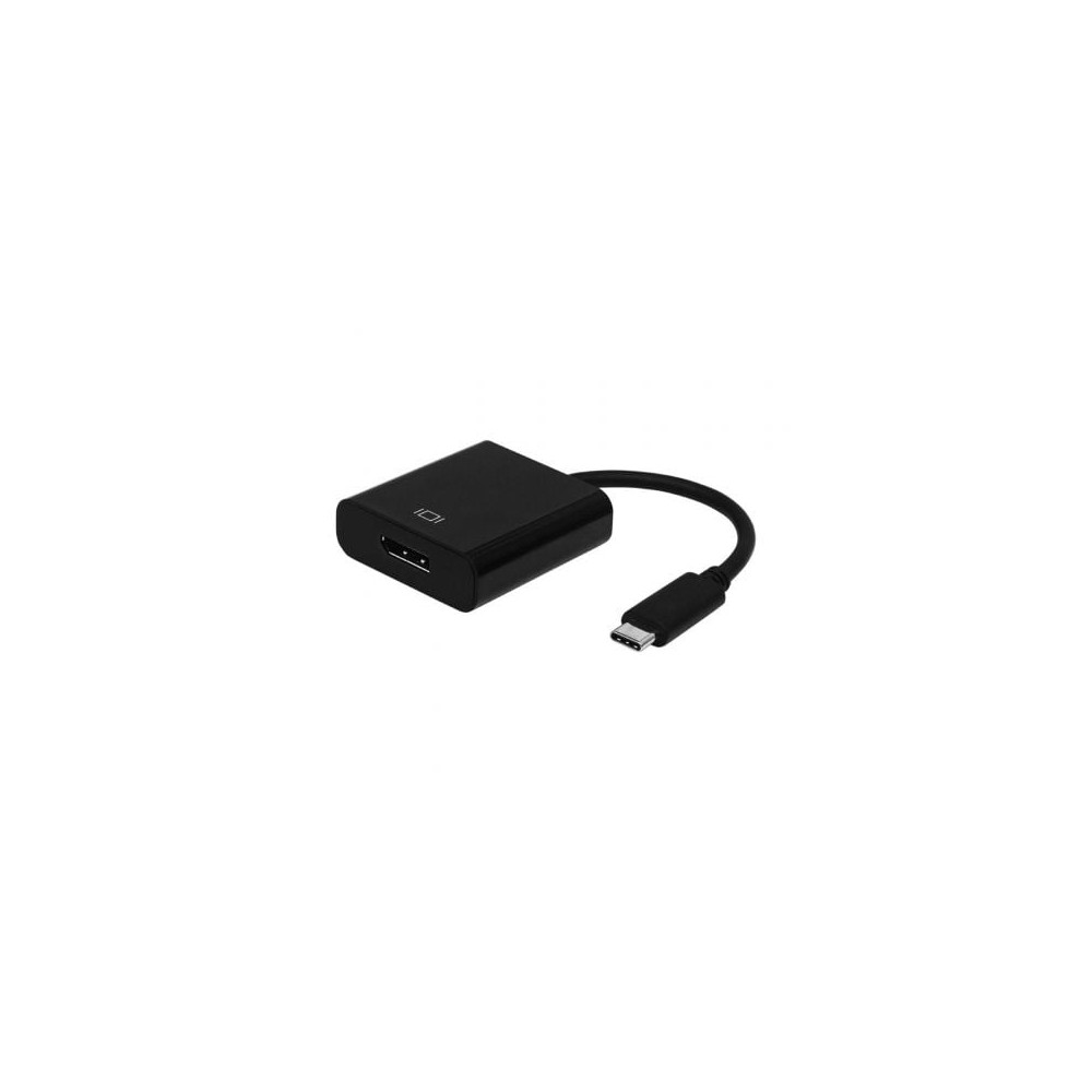 Conversor Aisens A109-0345/ USB Tipo-C Macho - DisplayPort Hembra/ 15cm/ Negro | VGA/DVI/DisplayPort