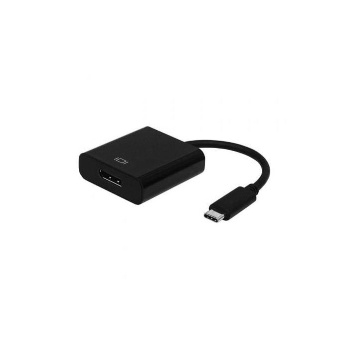 Conversor Aisens A109-0345/ USB Tipo-C Macho - DisplayPort Hembra/ 15cm/ Negro | VGA/DVI/DisplayPort