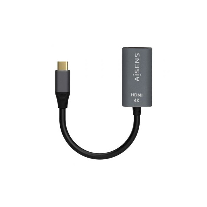 Conversor HDMI 4K 60Hz Aisens A109-0683/ HDMI Hembra - USB Tipo-C Macho/ 15cm/ Gris | HDMI