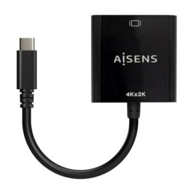 Conversor HDMI 4K 30Hz Aisens A109-0684/ HDMI Hembra - USB Tipo-C Macho/ 15cm/ Negro | HDMI
