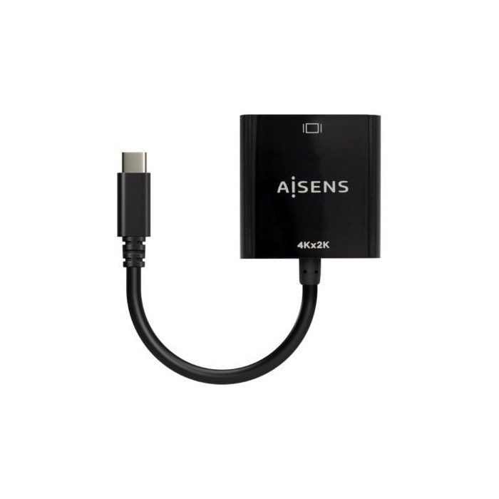 Conversor HDMI 4K 30Hz Aisens A109-0684/ HDMI Hembra - USB Tipo-C Macho/ 15cm/ Negro | HDMI