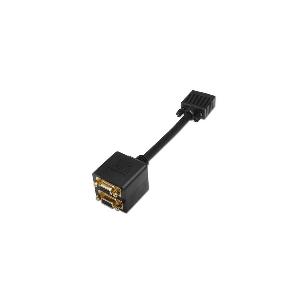 Duplicador SVGA Aisens A113-0080/ VGA Macho - 2x VGA Hembra | VGA/DVI/DisplayPort