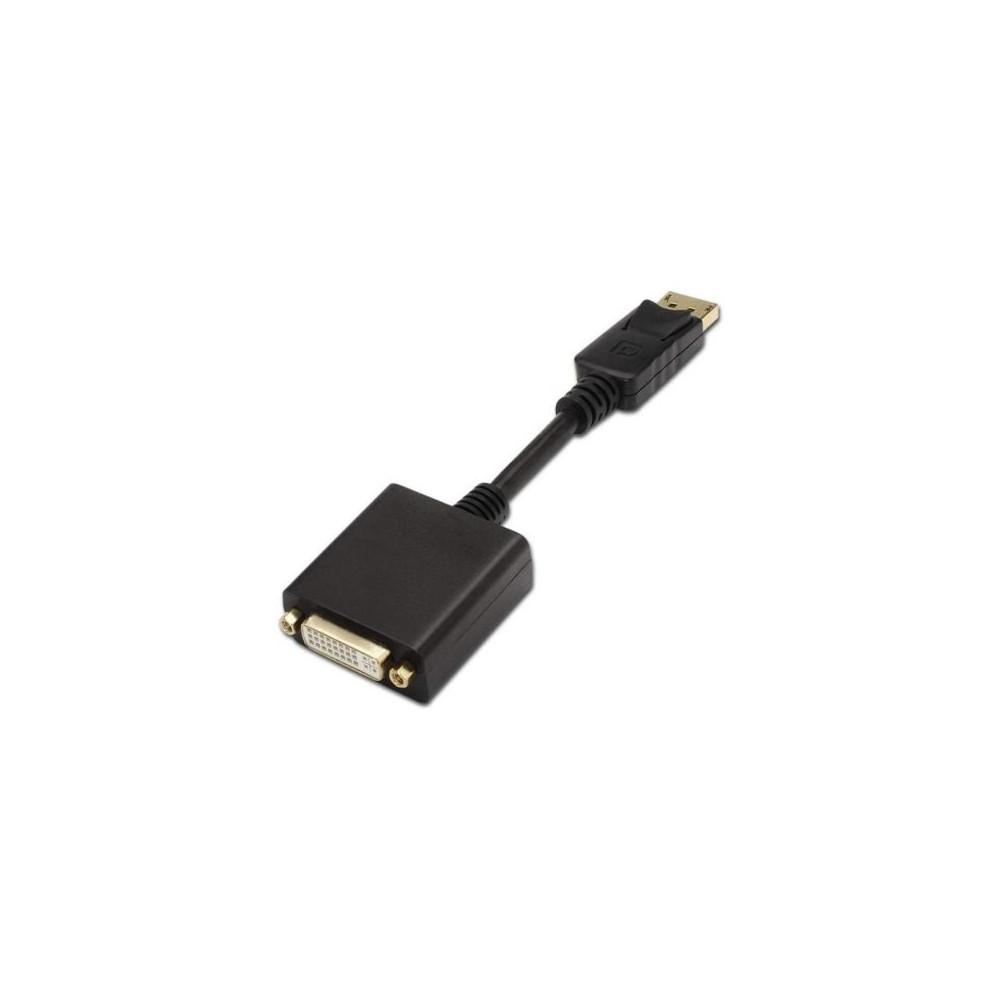Conversor Aisens A125-0133/ DisplayPort Macho - DVI Hembra/ 15cm/ Negro | VGA/DVI/DisplayPort