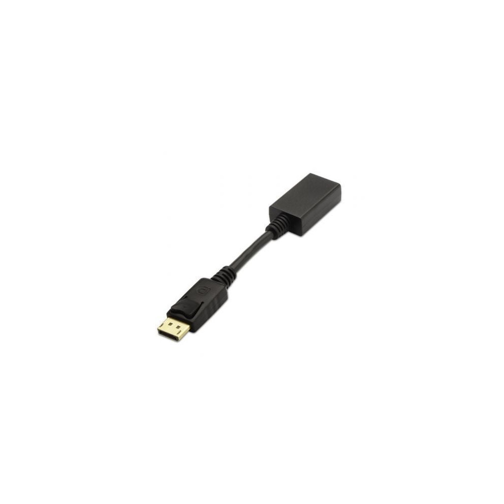 Conversor Aisens A125-0134/ DisplayPort Macho - HDMI Hembra/ 15cm/ Negro | VGA/DVI/DisplayPort