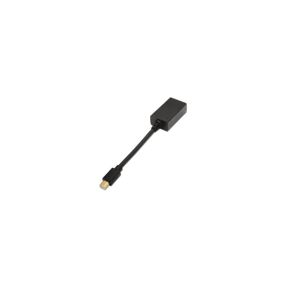 Conversor Aisens A125-0137/ Mini DisplayPort Macho - HDMI Hembra/ 15cm/ Negro | VGA/DVI/DisplayPort
