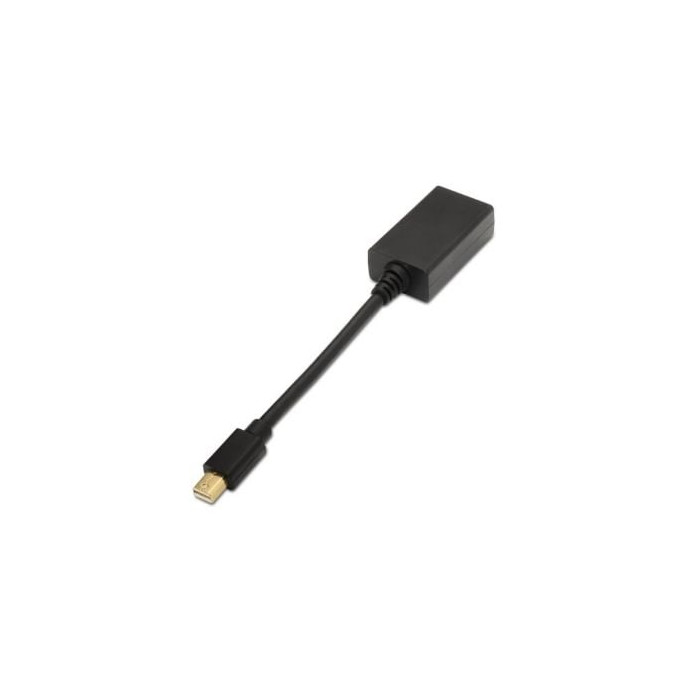 Conversor Aisens A125-0137/ Mini DisplayPort Macho - HDMI Hembra/ 15cm/ Negro | VGA/DVI/DisplayPort