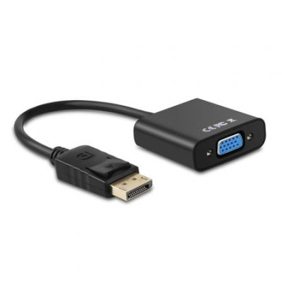Conversor Aisens A125-0367/ DisplayPort Macho - VGA Hembra/ 15cm/ Negro | VGA/DVI/DisplayPort