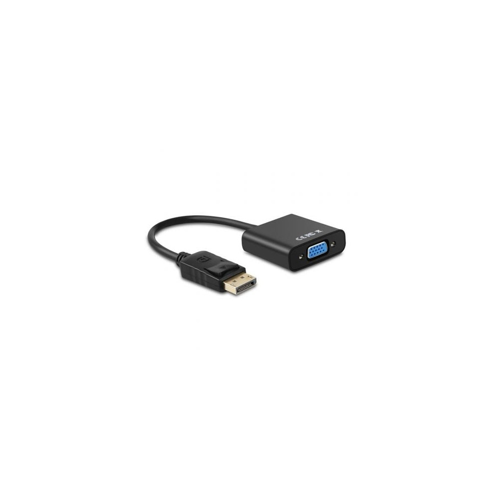 Conversor Aisens A125-0367/ DisplayPort Macho - VGA Hembra/ 15cm/ Negro | VGA/DVI/DisplayPort