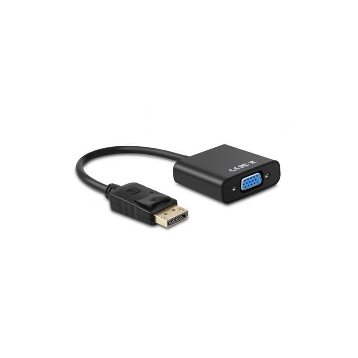 Conversor Aisens A125-0367/ DisplayPort Macho - VGA Hembra/ 15cm/ Negro | VGA/DVI/DisplayPort