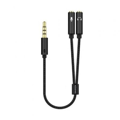 Cable Estéreo Aisens A128-0416/ Jack 3.5 Macho - 2x Jack 3.5 Hembra/ 25cm/ Negro | Audio