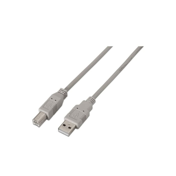 Cable USB 2.0 Impresora Aisens A101-0001/ USB Tipo-B Macho - USB Macho/ 1m/ Beige | USB