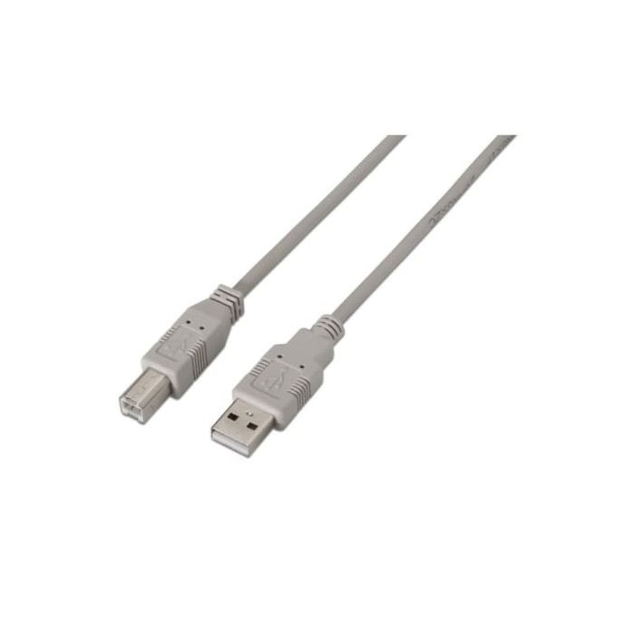 Cable USB 2.0 Impresora Aisens A101-0003/ USB Tipo-B Macho - USB Macho/ 3m/ Beige | USB