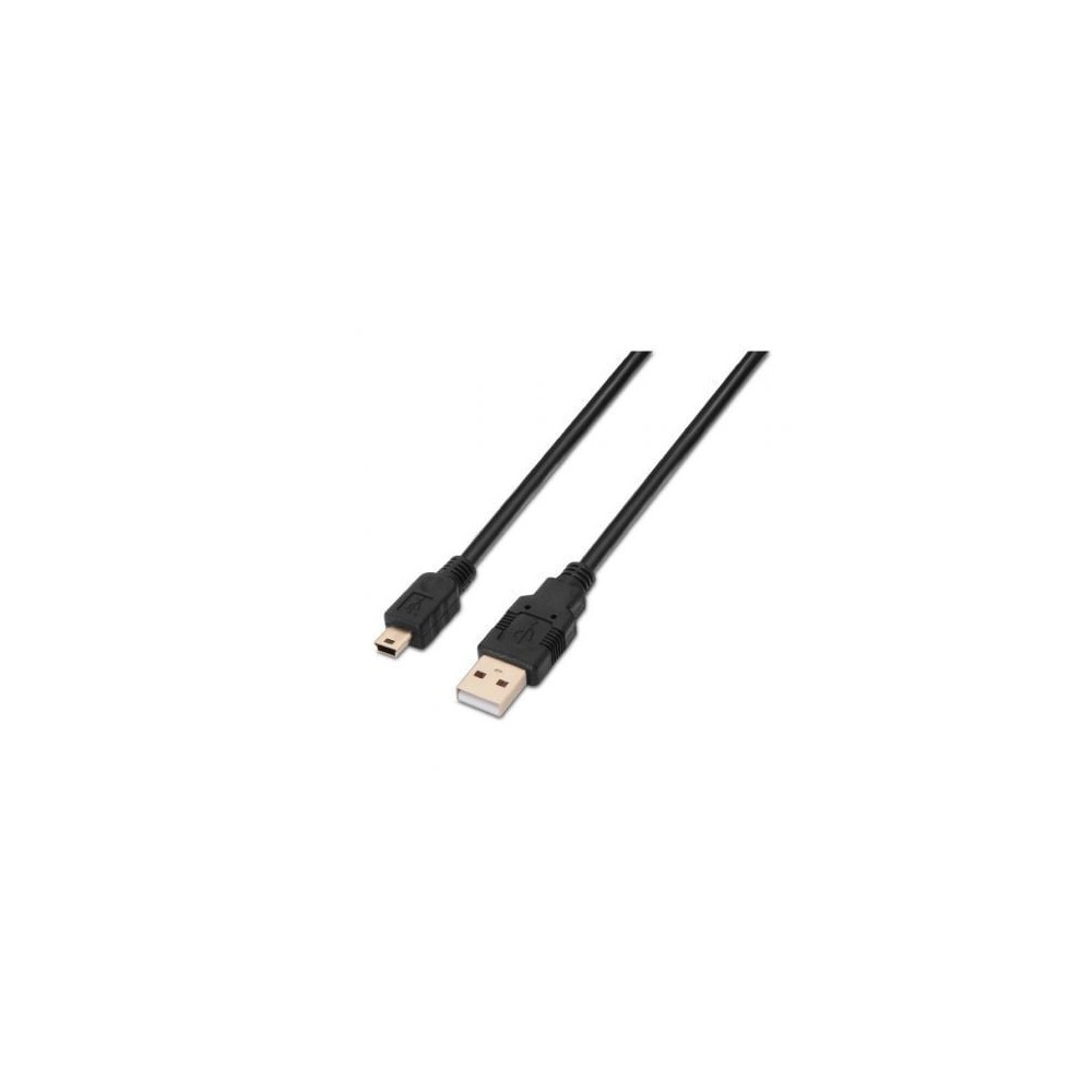Cable USB 2.0 Aisens A101-0023/ USB Macho - USB Mini Macho/ 50cm/ Negro | USB