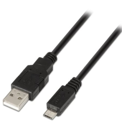 Cable USB 2.0 Aisens A101-0029/ USB Macho - MicroUSB Macho/ 3m/ Negro | USB