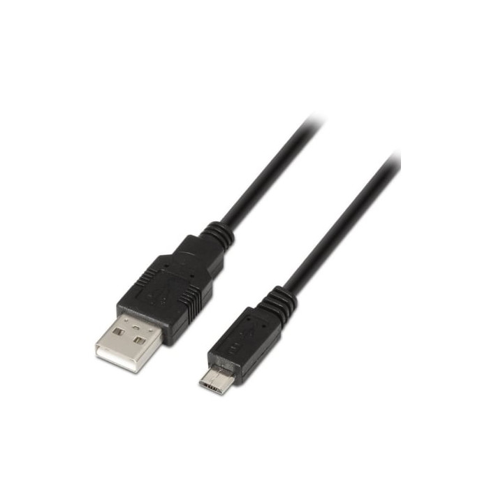 Cable USB 2.0 Aisens A101-0029/ USB Macho - MicroUSB Macho/ 3m/ Negro | USB