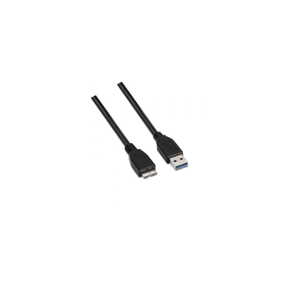 Cable USB 3.0 Aisens A105-0043/ USB Macho - MicroUSB Macho/ Hasta 9W/ 625Mbps/ 1m/ Negro | USB