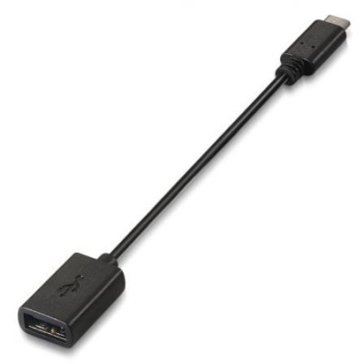 Cable USB 2.0 Tipo-C Aisens A107-0059/ USB Tipo-C Macho - USB Hembra/ 480Mbps/ 15cm/ Negro | USB