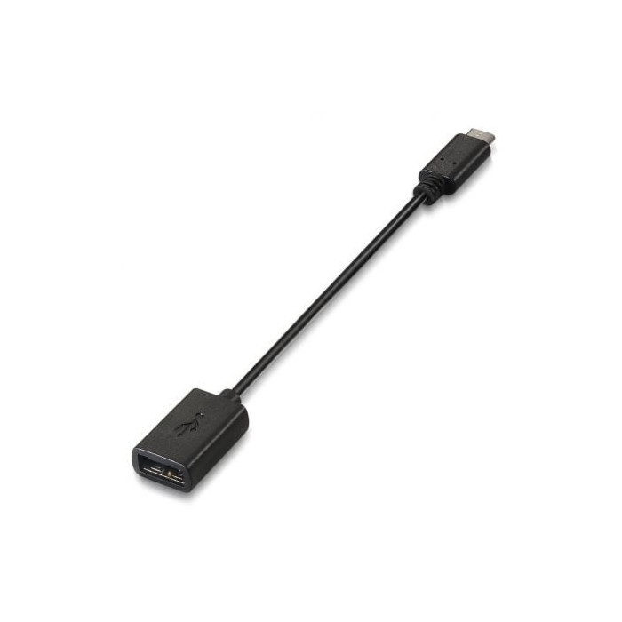 Cable USB 2.0 Tipo-C Aisens A107-0059/ USB Tipo-C Macho - USB Hembra/ 480Mbps/ 15cm/ Negro | USB
