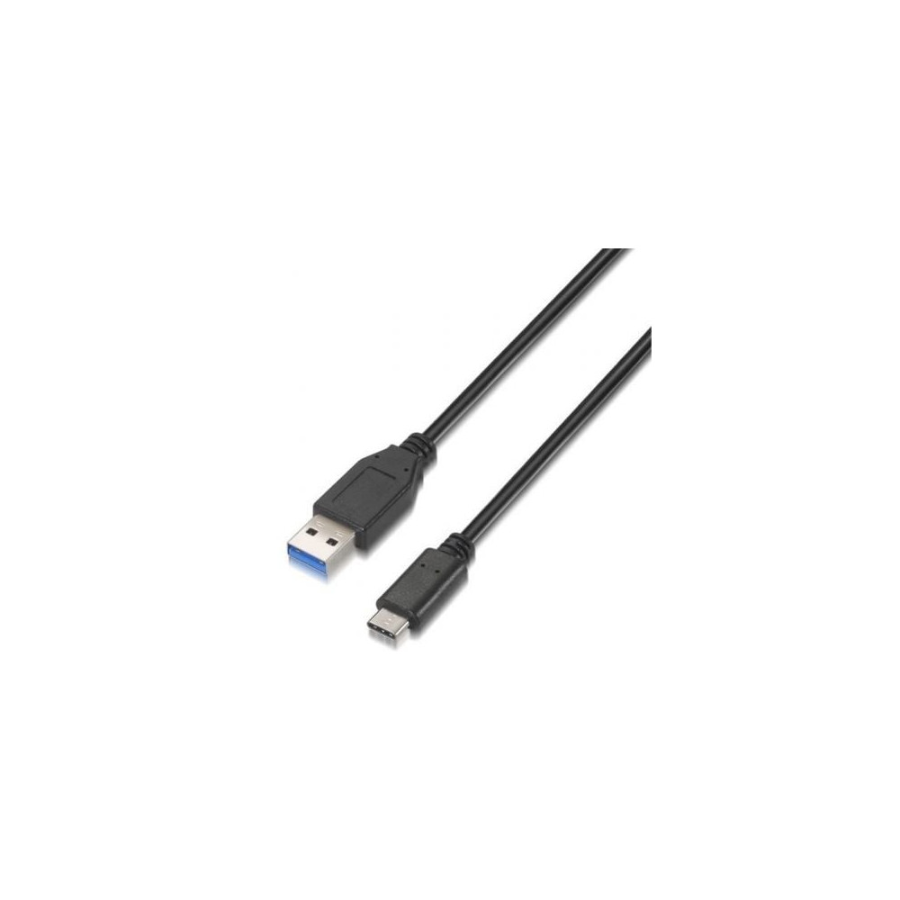 Cable USB 3.1 Tipo-C Aisens A107-0060/ USB Tipo-C Macho - USB Macho/ 10Gbps/ 1m/ Negro | USB