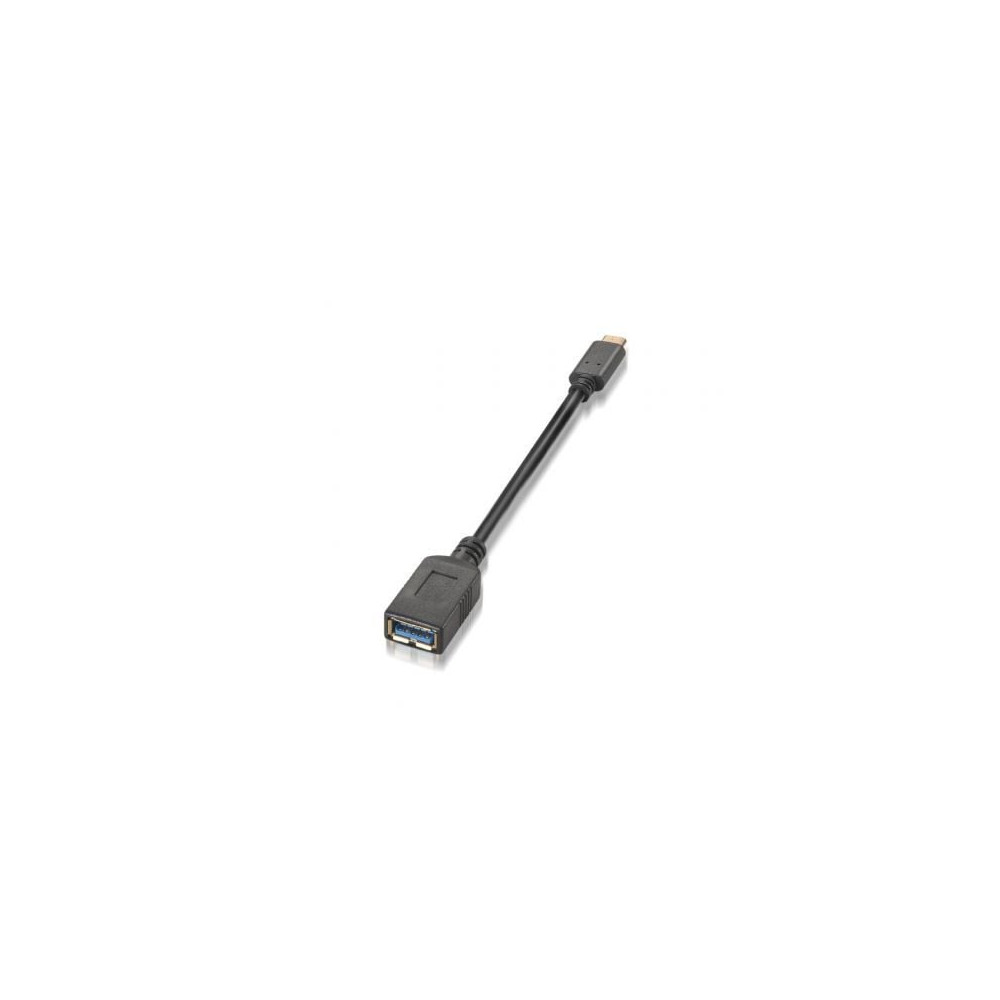 Cable USB 3.1 Tipo-C Aisens A107-0062/ USB Tipo-C Macho - USB Hembra/ 5Gbps/ 15cm/ Negro | USB