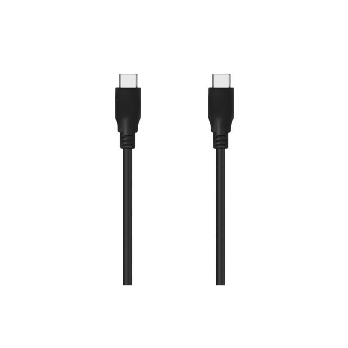 Cable USB 3.2 Tipo-C Aisens A107-0703 20GBPS 5A 100W/ USB Tipo-C Macho - USB Tipo-C Macho/ Hasta 100W/ 20Gbps/ 1.5m/ Negro | USB