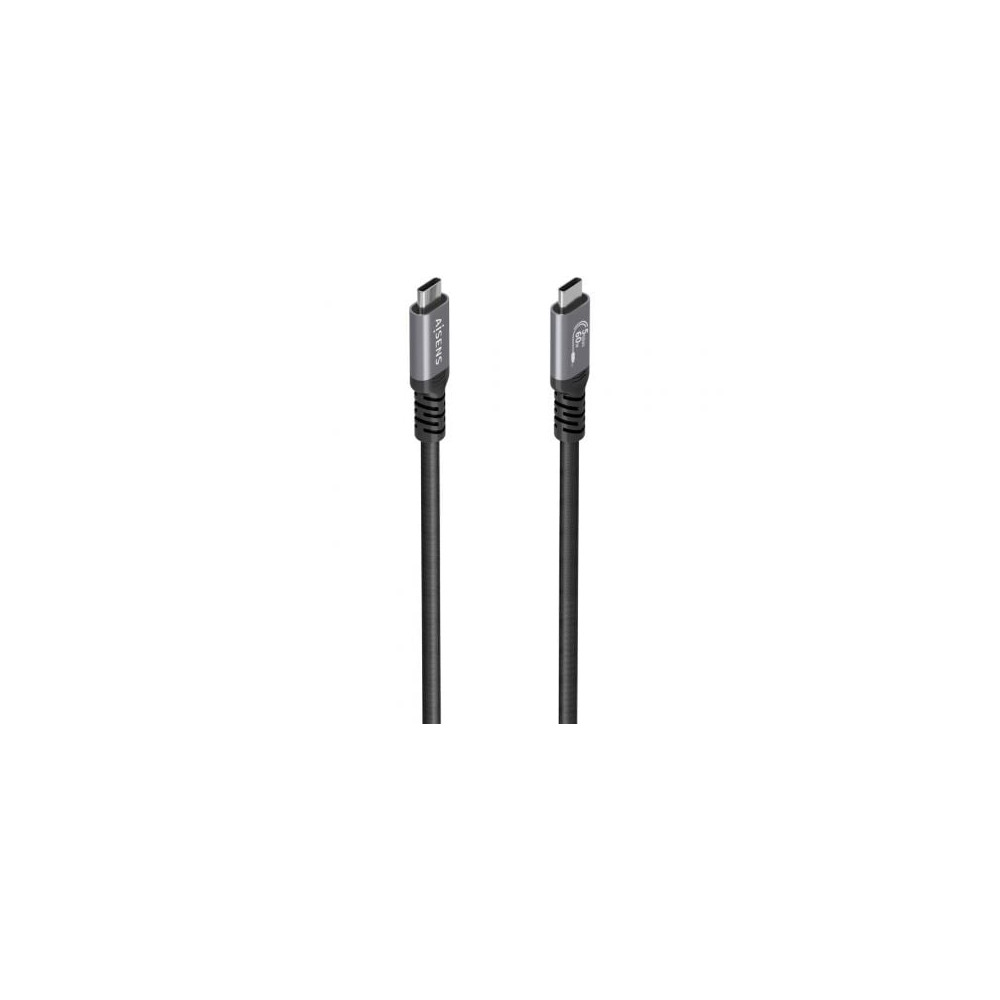 Cable USB 3.2 Tipo-C Aisens  A107-0992/ USB Tipo-C Macho - USB Tipo-C Macho/ Hasta 60W/ 5Gbps/ 10m/ Negro | USB-C