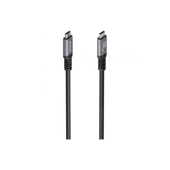 Cable USB 3.2 Tipo-C Aisens  A107-0992/ USB Tipo-C Macho - USB Tipo-C Macho/ Hasta 60W/ 5Gbps/ 10m/ Negro | USB-C