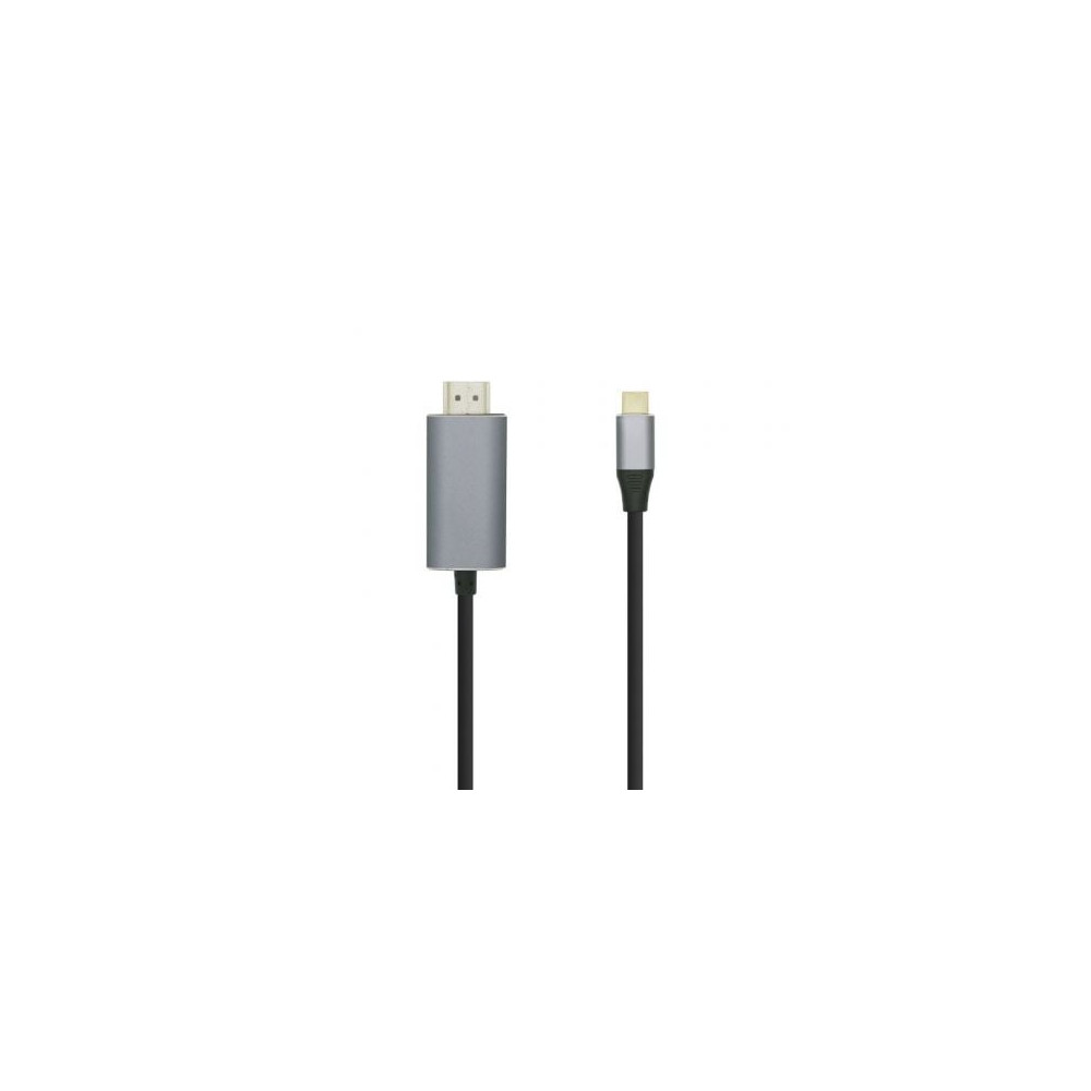 Cable Conversor Aisens A109-0392/ USB Tipo-C Macho - HDMI Macho/ Hasta 27W/ 1250Mbps/ 80cm/ Negro | HDMI
