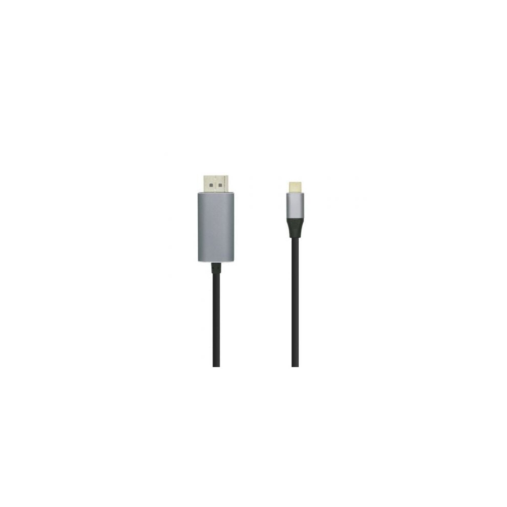 Cable DisplayPort Aisens A109-0394/ USB Tipo-C Macho - DisplayPort Macho/ Hasta 27W/ 1250Mbps/ 80cm/ Negro | VGA/DVI/DisplayPort