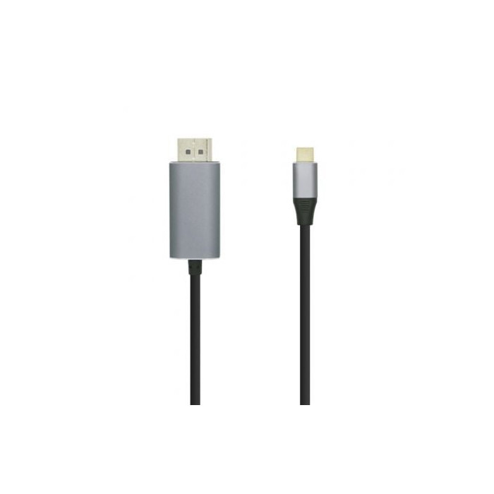 Cable DisplayPort Aisens A109-0394/ USB Tipo-C Macho - DisplayPort Macho/ Hasta 27W/ 1250Mbps/ 80cm/ Negro | VGA/DVI/DisplayPort