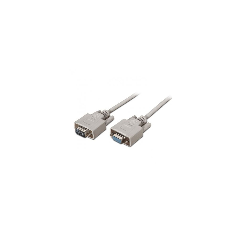 Cable Serie RS232 Aisens A112-0065/ DB9 Macho - DB9 Hembra/ Hasta 0.15W/ 1.6Mbps/ 1.8m/ Beige