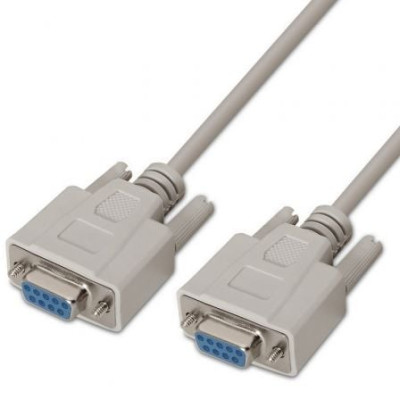 Cable Serie RS232 Aisens A112-0066/ DB9 Hembra - DB9 Hembra/ Hasta 0.15W/ 1.6Mbps/ 1.8m/ Beige | Alimentación y Datos