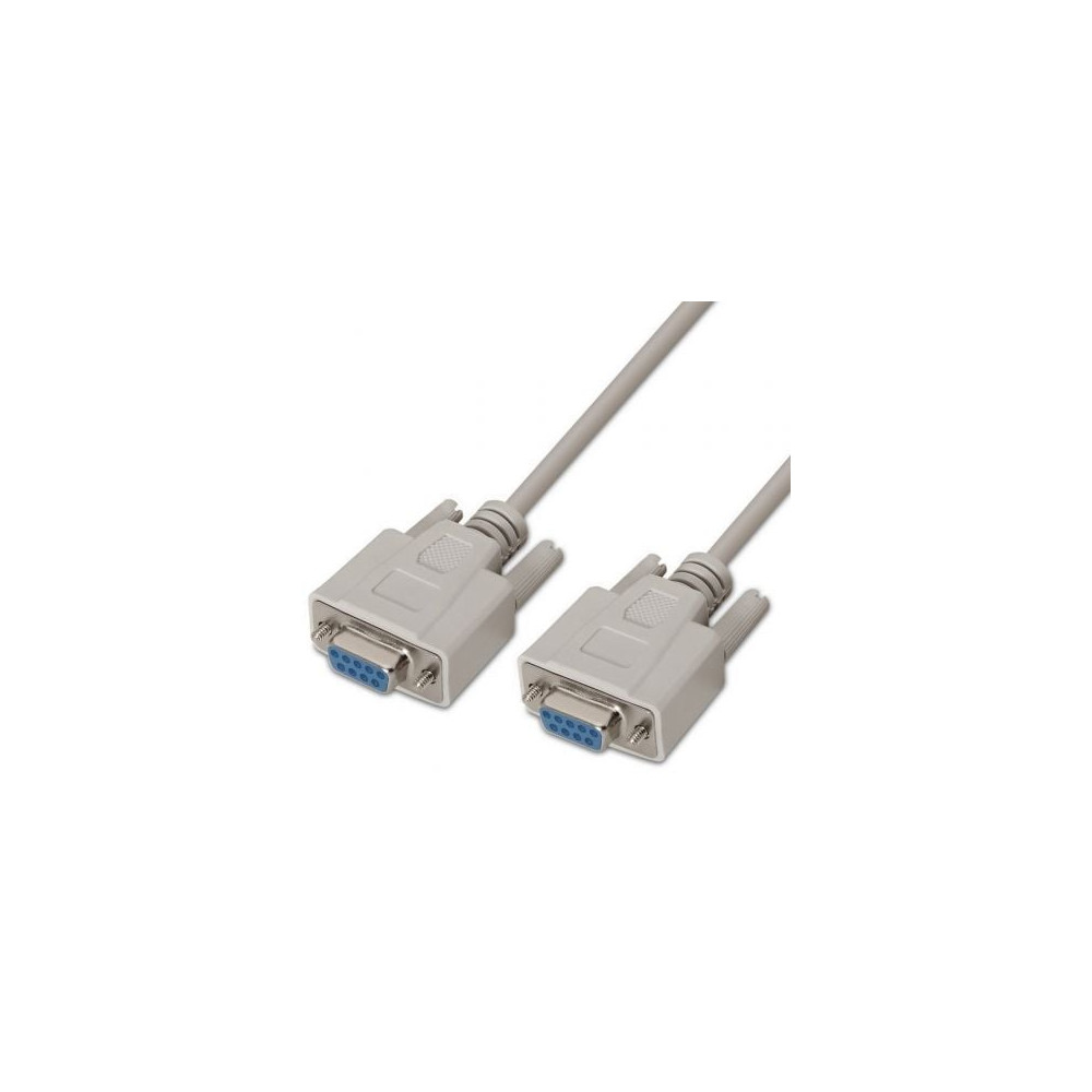 Cable Serie RS232 Aisens A112-0066/ DB9 Hembra - DB9 Hembra/ Hasta 0.15W/ 1.6Mbps/ 1.8m/ Beige | Alimentación y Datos