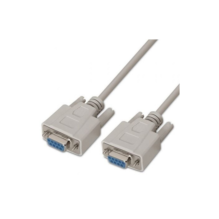Cable Serie RS232 Aisens A112-0066/ DB9 Hembra - DB9 Hembra/ Hasta 0.15W/ 1.6Mbps/ 1.8m/ Beige | Alimentación y Datos