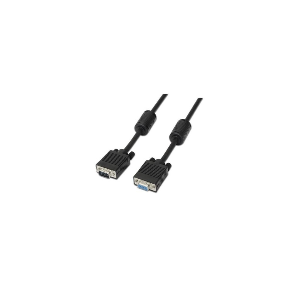 Cable SVGA Aisens A113-0079/ VGA Macho - VGA Hembra/ Hasta 3W/ 10Mbps/ 3m/ Negro | VGA/DVI/DisplayPort