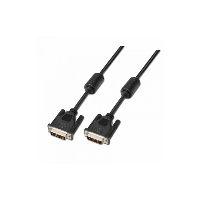 Cable DVI Aisens A117-0086/ DVI-D Macho - DVI-D Macho/ Hasta 3W/ 10Mbps/ 1.8m/ Negro | VGA/DVI/DisplayPort