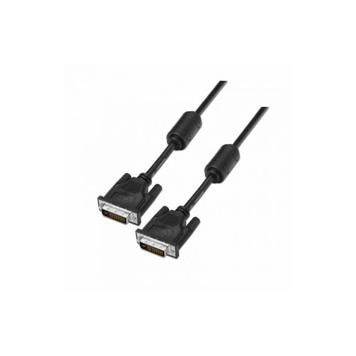 Cable DVI Aisens A117-0089/ DVI-D Macho - DVI-D Macho/ Hasta 3W/ 10Mbps/ 1.8m/ Negro | VGA/DVI/DisplayPort