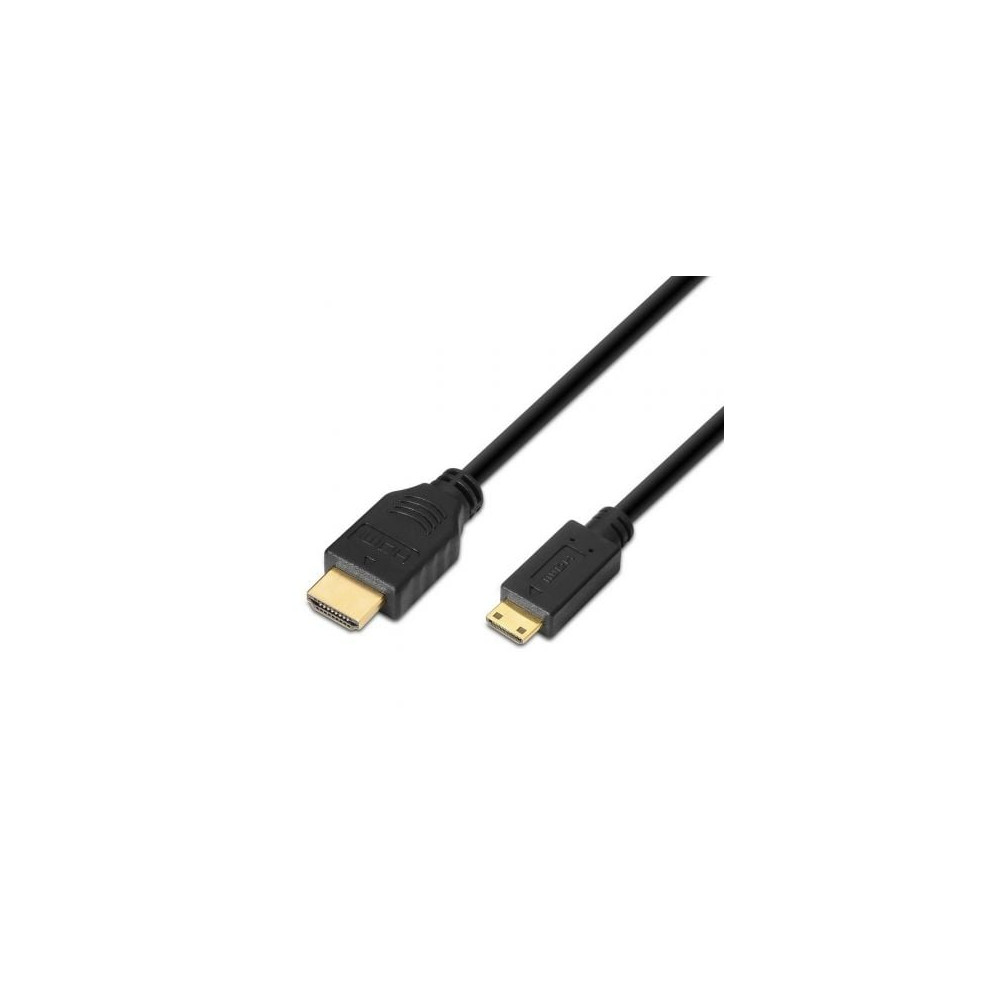 Cable HDMI Aisens A119-0114/ HDMI Macho - Mini HDMI Macho/ Hasta 10W/ 720Mbps/ 1.8m/ Negro | HDMI